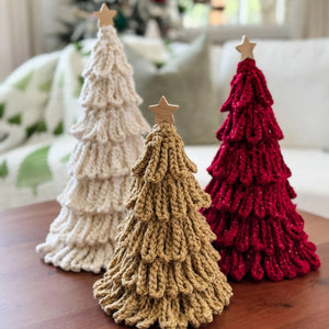 3 Árboles Navidad Crochet - colores a eleccion